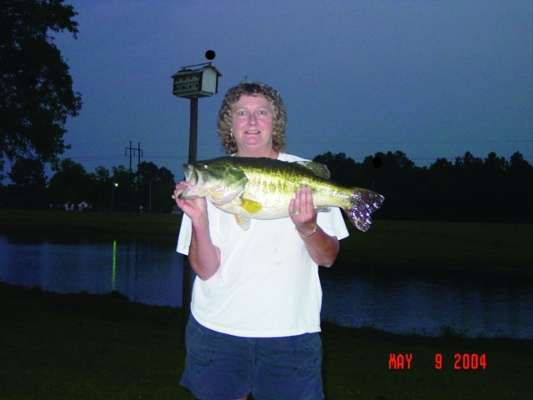 <p>
	<strong>Terrie Gordon</strong></p>
<p>
	11.8 pounds</p>
<p>
	Dwight's Pond, Miss.</p>
<p>
	7.5-inch Culprit Tequila Shad</p>
