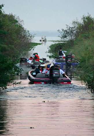 Off to practice on Lake Yale in central Florida.