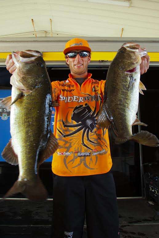 Fletcher Shryock is an Elite Series pro with a background in motocross. His fishing career took off with the speed of a Ryan Villapoto holeshot in a Supercross event when he won the second stop on the 2011 Bass Pro Shops Bassmaster Southern Open presented by Allstate on Lake Norman. Like most other anglers, the Ohio-based pro has a set of tools that help him do his job every day. Here is Shryockâs list of âfive things I wonât go fishing without.â