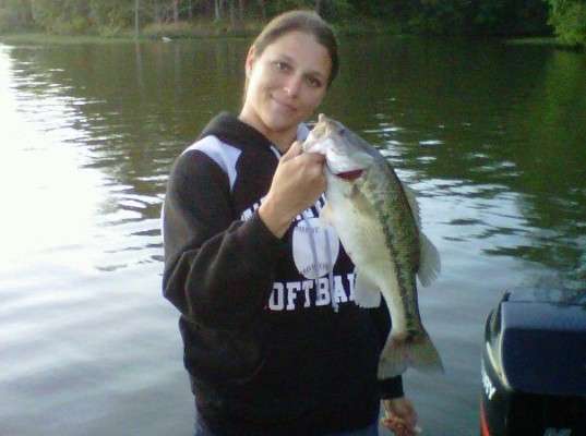 <p>
Chris Boysen submitted this photo of Stephanie Boysen, mother of two, with a 3-pound spotted bass she caught on Alabamaâs Lake Jordan.</p>