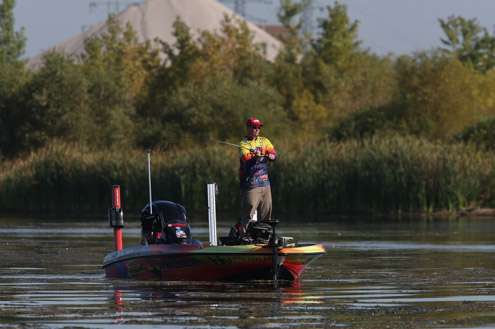 Keith Combs loads up his rod and fires away.