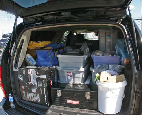 <p>
	<strong>1. Keep it light</strong></p>
<p>
	Charlie Hartleyâs truck may look full, but thatâs just because he takes everything he doesnât immediately need out of his boat. The rest of the stuff, like back-up equipment and lures, stays in his truck until he needs it. âGet everything out of the boat,â Hartley said. âNot only to make things lighter, but to protect them. If I know Iâm only going to use three techniques, I only need to have those things in the boat.â</p>
