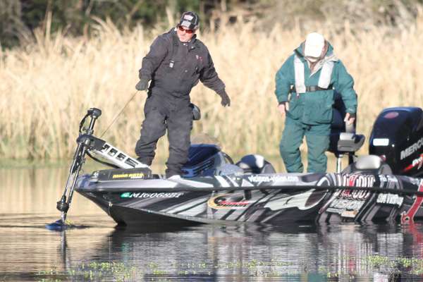 Pete Ponds gets ready to move.