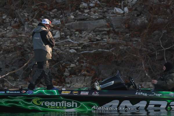 Jaye just flipped a keeper in the boat.