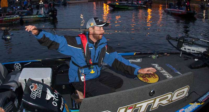 Ott DeFoe gets his rods in order.