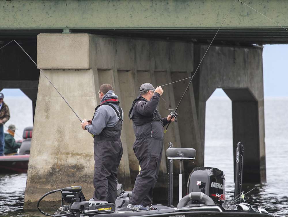 They fished very slow on the bottom it seemed and they got hung up as a result of the rocks and structure that was around the base of the bridge.