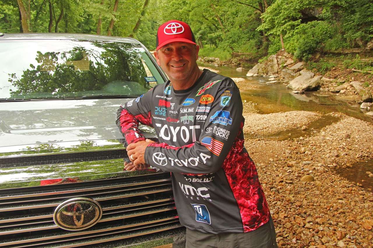 Bass fishingâs funniest man, and two-time Toyota Bassmaster Angler of the Year Champion, Gerald Swindle chose to drive a Tundra similar to what he tows his Triton with on the Elite Series tour.
