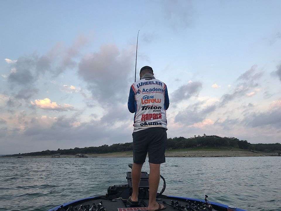 First cast!! Good luck Wheeler!