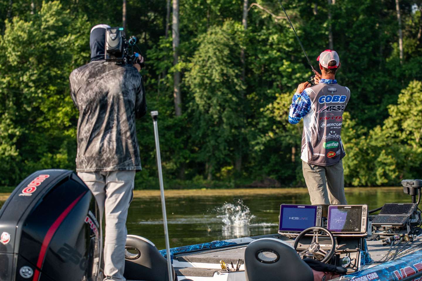 You might not think of using finesse tactics in eelgrass, pads and milfoil, but the clear water made it work for Cobb. 
