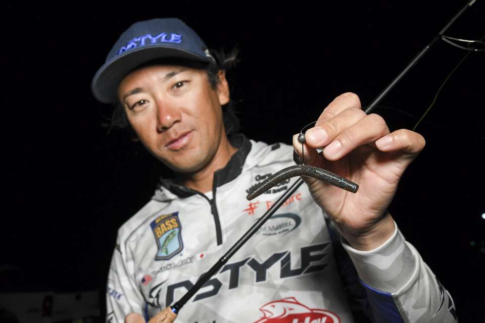 Aoki also used a 4-inch Yamamoto Senko, rigged on a 1/16-ounce jighead.  
