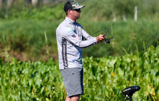 Greg DiPalma fishes grass