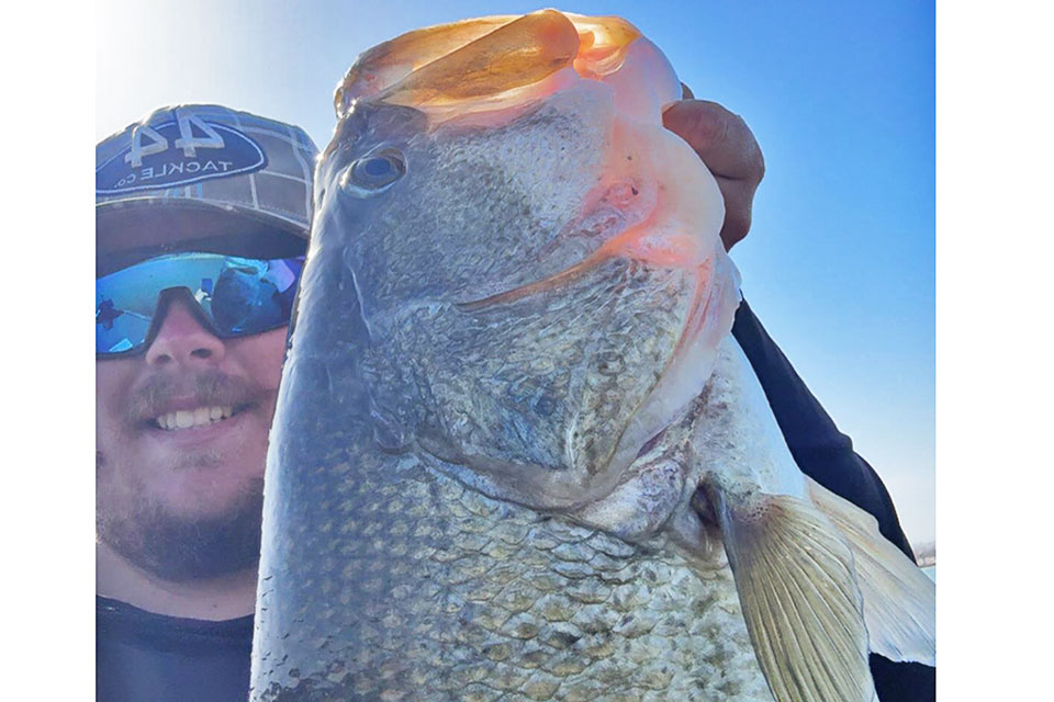Tyler Williams topped 10 pounds with this practice catch.